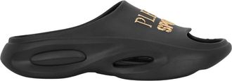 Plein Sport Fitness, unisex, Zwart, 44 EU, Rubber Slides PS Logo