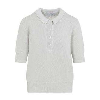 STUDIO NICHOLSON Tolsa Polo - female - Studio Nicholson - Polo Shirts - Blue - 2XS - Tops