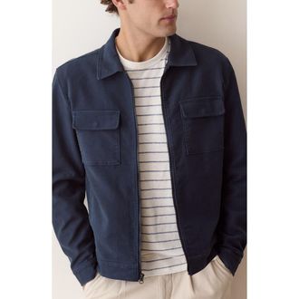 Marine Layer Flex Terry Traveler Jacket in Navy at Nordstrom, Size Xx-Large