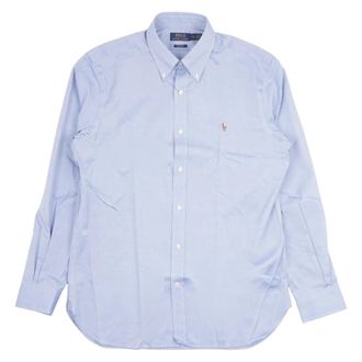 Polo Ralph Lauren Custom Fit Oxford Shirt - Heren - Casual Overhemden - Blauw - 2XL - Katoen - Overhemden