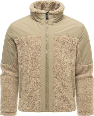Stone Harbor Riveen heren sherpa fleecejas - teddyjas met hoge kraag