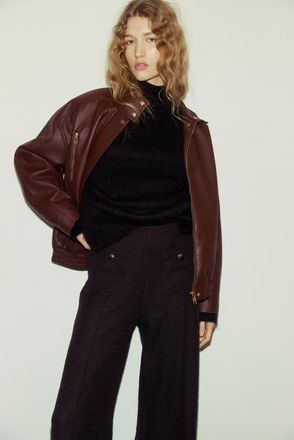 H&M Straight-leg Trousers in Dark Brown at Nordstrom, Size Xx-Large