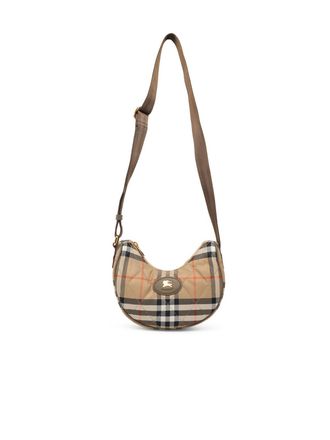 Burberry Bolso bandolera Burberry Horseshoe en poliamida beige
