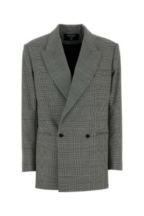Balmain Embroidered Wool Blend Blazer