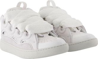 Lanvin Mens Curb Sneakers - Lanvin Synthetic White Calfskin Shoes