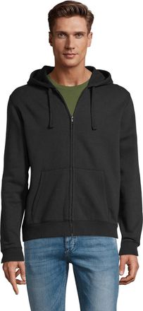SOLS Heren Spike Full Zip Hoodie (Zwart)