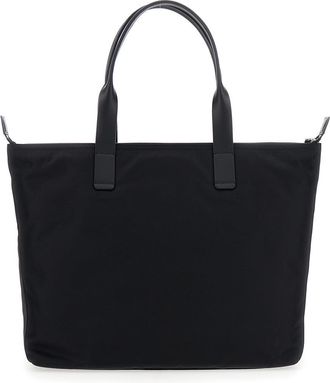 Dolce & Gabbana Mens Black Tote Bag With Handles And Logo Polyamide