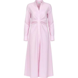 C&acirc;llas Milano Genny Long sleeve shirt dress in Pink at Nordstrom, Size 10 It