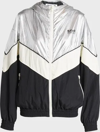 Golden Goose Star Metallic Patchwork Windbreaker