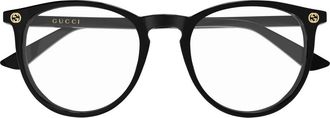 Gucci Glasses, unisex, Black, Size: 52 MM Gg0027O Optical Frame