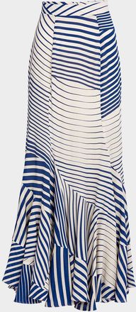 Silvia Tcherassi Florina Striped Maxi Skirt