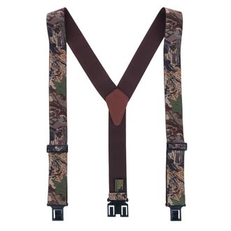 Perry Suspenders Perry Braces Mens Elastic Hook End Camouflage Braces (Tall Available), Tall, Camo