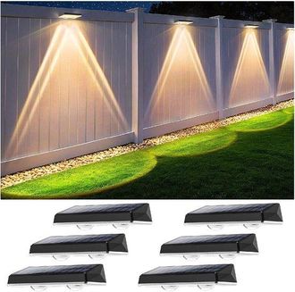 No Brand Unidades De Luces Solares De Pared Para Exteriores Con Clasificaci&oacute;n Ip67 A Prueba De Agua, Potentes L&aacute;mparas De Seguridad Led Blancas De 3 Modos Para