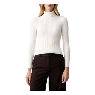 Twinset Actitude Aansluitende Coltrui - Dames - Truien - Beige - Maat: M Viscose