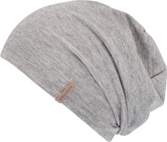 Chillouts Beanie CHILLOUTS Surrey Hat, Damen, grau (grau melange), Jersey, Materialmix, meliert, M&uuml;tzen Beanie, mit Melange-Effekt & angenehmem Tragekomfort f&uuml;r