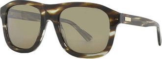 Gucci GG1316S003 Aviator Full Rim Sunglasses - Green