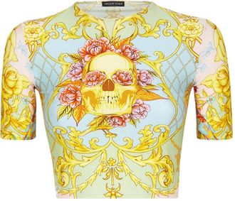 Philipp Plein Baroque Crop Top - Dames - T-shirts - Veelkleurig - XS - Tops