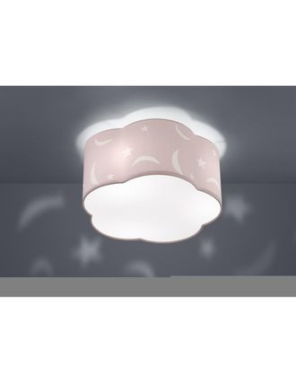 Trio Lighting Plaf&oacute;n Infantil Rosa Estrellas Moony