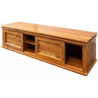 Massivmoebel24 OXFORD 0450 Mobile TV in legno di acacia 160x45x45 ( laccato / miele )