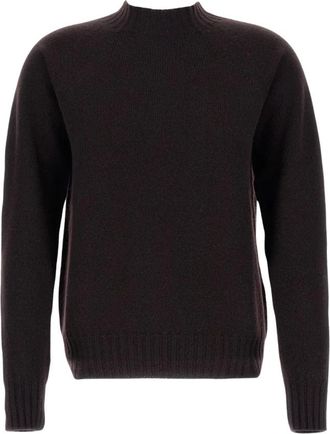Drumohr Funnel Neck Pullover - Dames - Coltruien - Bruin - S - Wol - Truien & Vesten