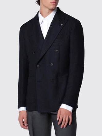 Tagliatore Cappotto corto doppiopetto in pura lana vergine Super 100s