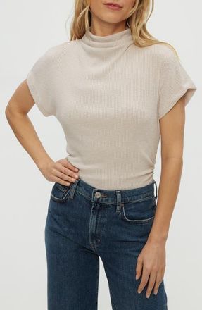 Michael Stars Lara Mock Neck Rib Sweater in Cement at Nordstrom, Size X-Small