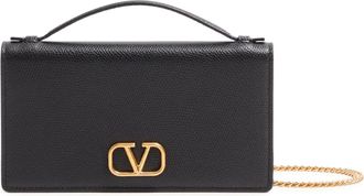 Valentino Garavani VLOGO SIGNATURE CHAIN WALLET IN GARNET CALFSKIN - Valentino Garavani - Woman