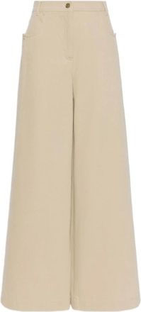 Max Mara Broeken, Dames, Beige, XS, Wijde broek