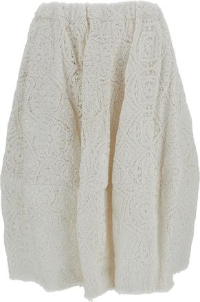 Comme Des Gar&ccedil;ons Floral Embroidered Balloon Skirt