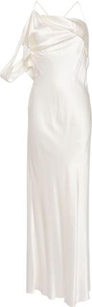 Michelle Mason crisscross-back silk dress - women - Silk - 4 - White