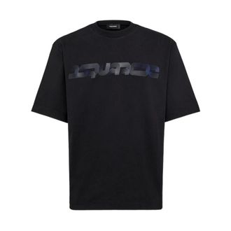 Dsquared2 Tops, Heren, Zwart, M, Zwarte Herenoverhemd