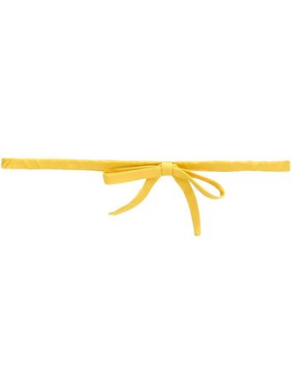 N&deg;21 bow detail belt - women - Silk/Acetate - 42 - Yellow