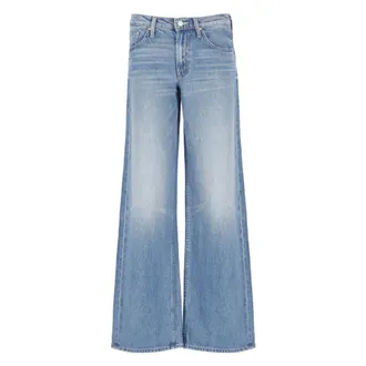 Mother Blauwe Katoenen Jeans voor Vrouwen - Dames - Jeans - Blauw - Maat: W26 Katoen