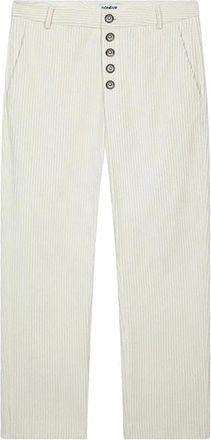 Dondup Nima Broeken - Dames - Straight fit broeken - Wit - W24 - Katoen - Broeken