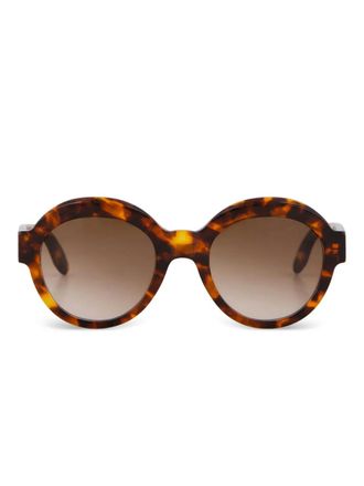 Emmanuelle Khanh tortoiseshell round sunglasses - women - Bio Nylon - One Size - Brown