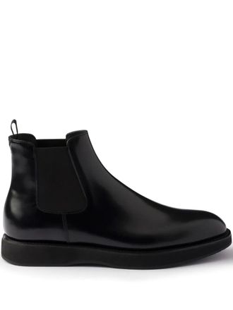 Prada elasticated-panel leather Chelsea boots - Black