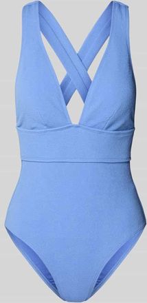 Barts Badeanzug mit r&uuml;ckseitig &uuml;berkreuzten Tr&auml;gern Modell Saltoty in Blau, Gr&ouml;&szlig;e 38