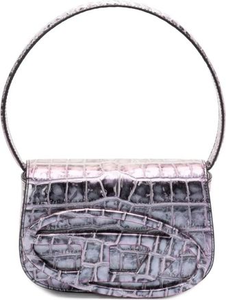 Diesel Handbags, female, Purple, Size: ONE SIZE 1DR leather shoulder bag