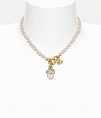 Vivienne Westwood Lucille Pearl Necklace Gold-white-cz- Gold-white-cz- Women