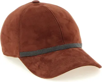 Brunello Cucinelli Womens Multicolor Lamb Leather Cap (baseball Hat)