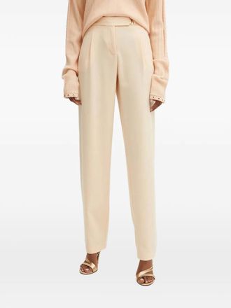 Patrizia Pepe belted trousers - women - Polyester/Viscose/Elastane - 40 - Neutrals