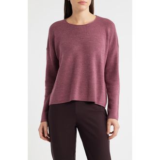 Eileen Fisher Crewneck Wool Sweater in Tea Rose at Nordstrom Rack, Size Medium P