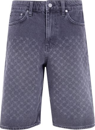 Daily Paper Clothing Laser Monogram Denim Shorts
