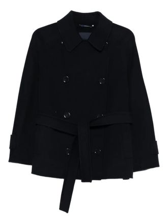 Max Mara Louise double-breasted coat - women - Virgin Wool - 44 - Black