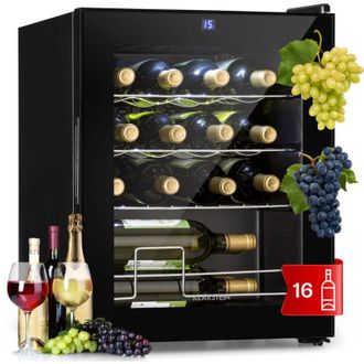 Klarstein Klarstein Shiraz 16 Uno - Frigorifero per vini, 42 l, pannello di controllo touch, 131 W, 5-18&deg;C