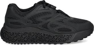 Guess Co cut-out detailing sneakers - women - Polyester/Polyester/Rubber/Polyurethane - 40 - Black