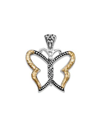 Samuel B. 18K & Silver Butterfly Hammered Pendant