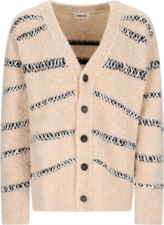 ATOMOFACTORY Cardigan bouclé a righe - Toni neutri