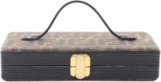 Fendi Pre-owned Zucca Canvas Handbag - Dames - Vintage Clutch - Bruin - ONE Size - Leer - Vintage