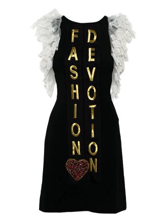 Dolce & Gabbana crystal-embellished dress - Black